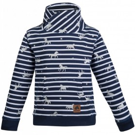 HKM Sweater Silver Horses - Navy